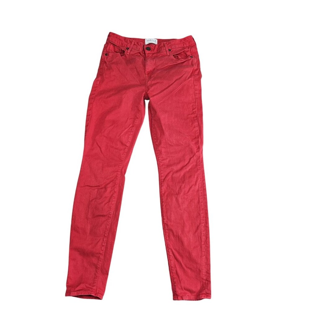 Parker Smith‎ Jeans Womens 29 / 8 Red Skinny Stretch Denim Pants Casual Classic